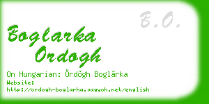 boglarka ordogh business card